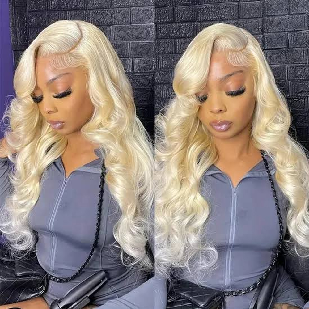 613 Blonde Body Wave Lace Front Wig - Pelucas de Cabello Humano Ondulado Color