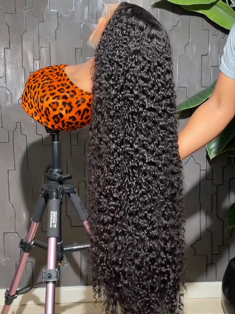 Water Wave Bulk Human Hair For Braiding - Peluca con malla Frontal rizada con