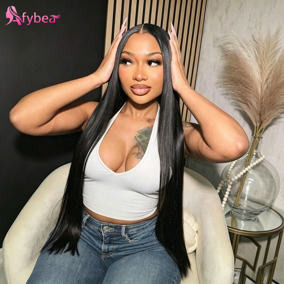 Hd Lace Frontal Wig Human Hair Pre Plucked - Pelucas de Cabello Humano Liso Sin