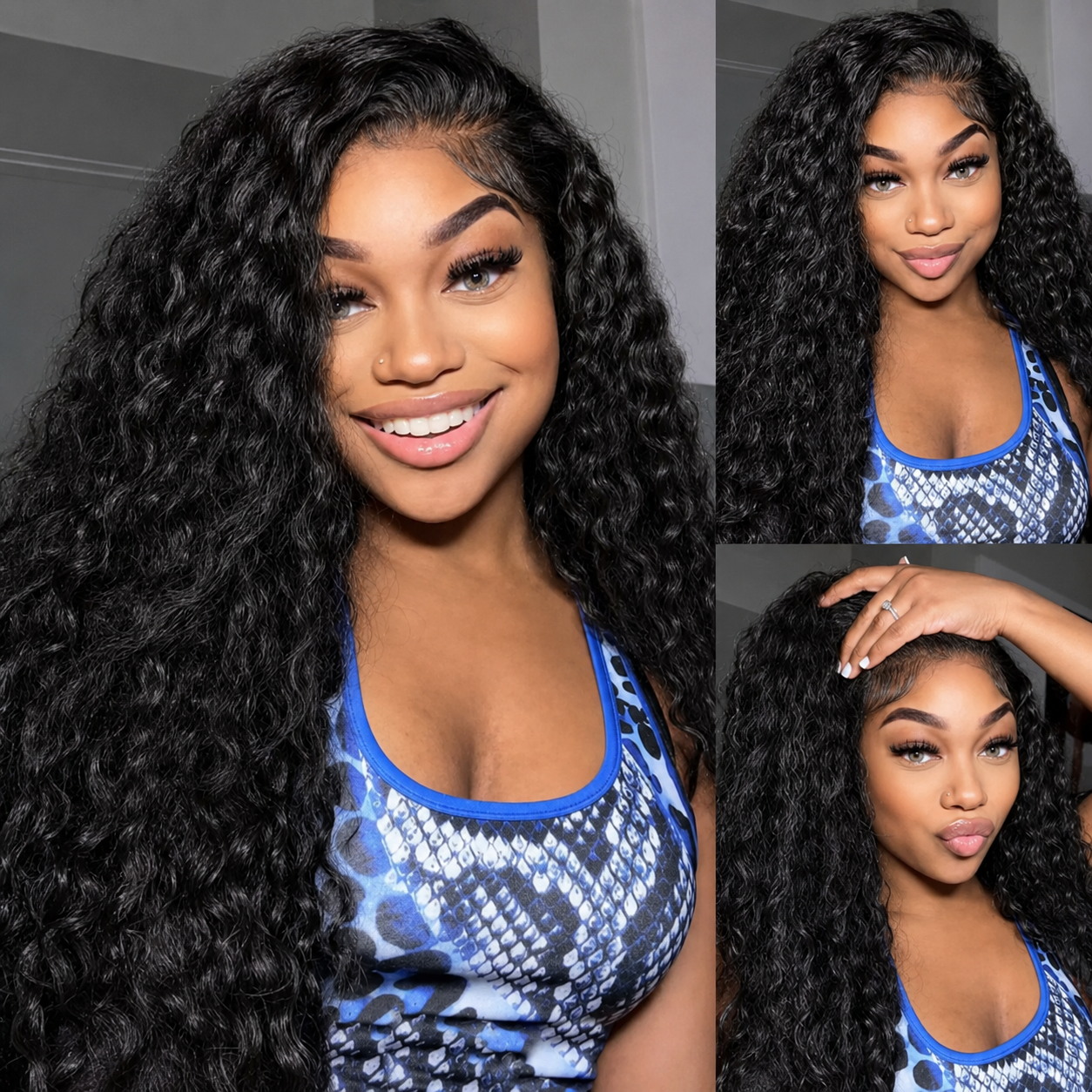 Hd Lace Frontal Wig Human Hair Pre Plucked - Pelucas rizadas ultra ajustadas 250% de