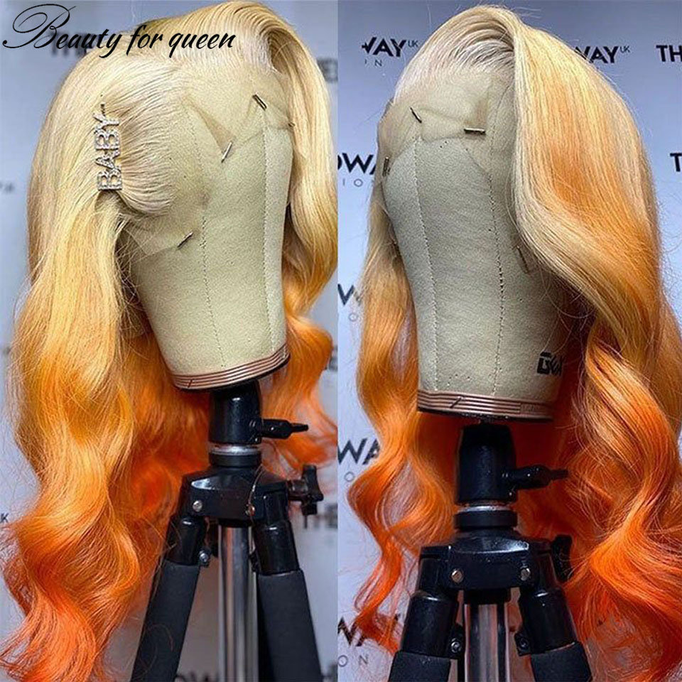 613 Blonde Body Wave Lace Front Wig - Pelucas delanteras de encaje transparente con