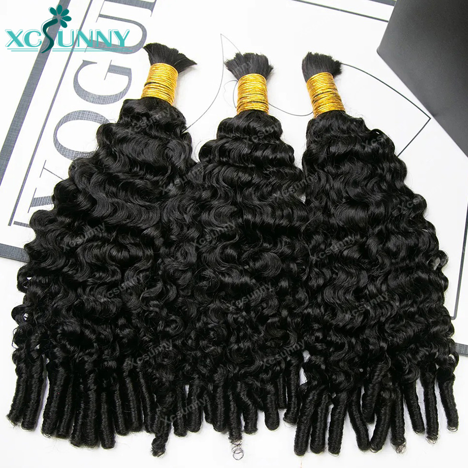 Water Wave Bulk Human Hair For Braiding - Extensiones de Cabello Humano Ondulado Tipo