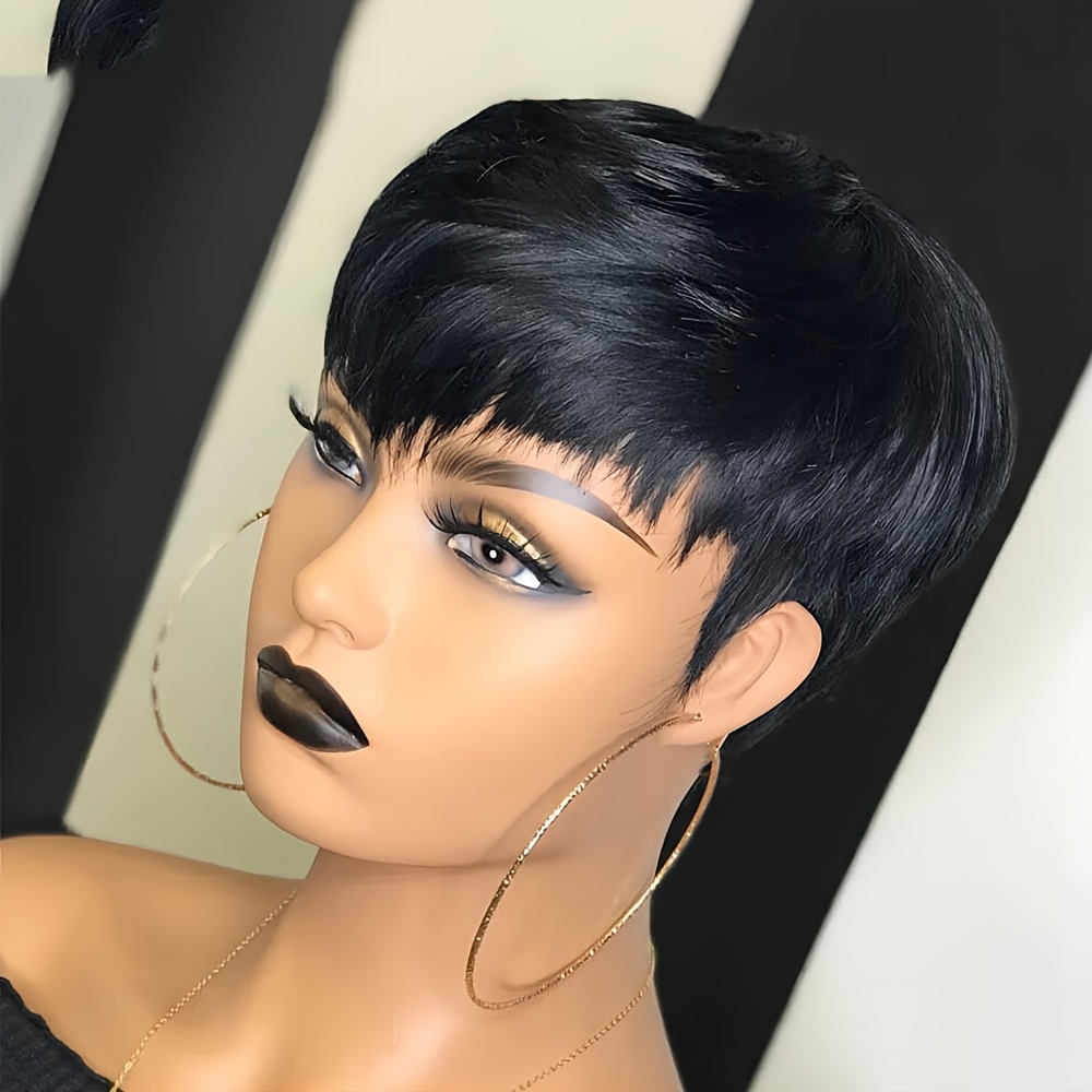 Short Pixie Cut Wig Human Hair Cheap - Peluca corta de Pixie, cabello humano