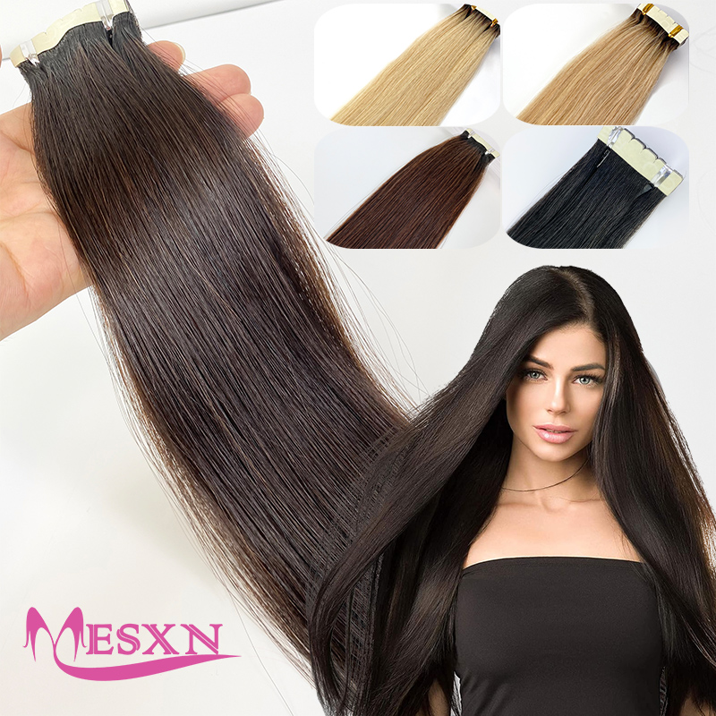 Invisible Tape In Extensions Real Hair - Mini cinta recta en extensiones de