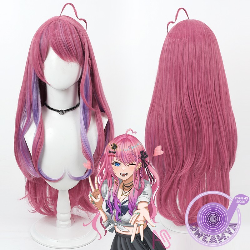 Synthetic Wigs - Kuramochi Meruto-Peluca de Cosplay Vtuber, pelo