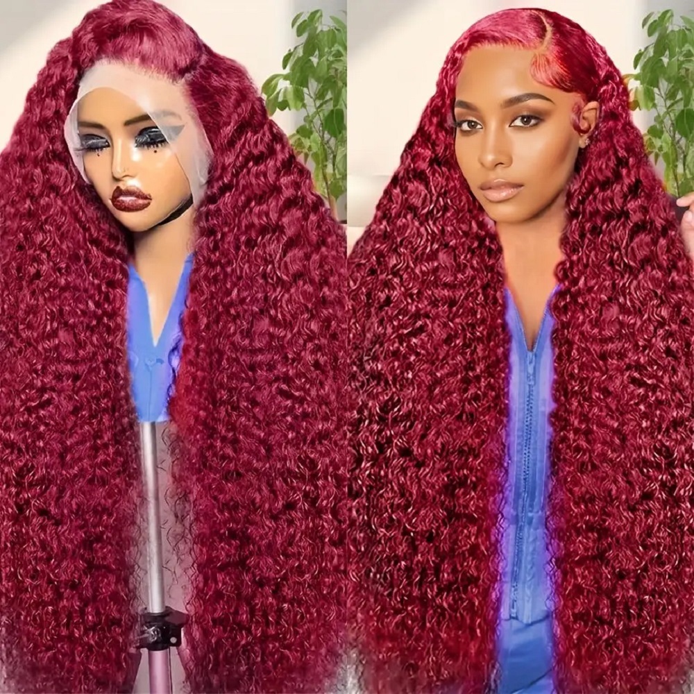 Human Hair Wigs - Peluca de cabello humano ondulado profundo