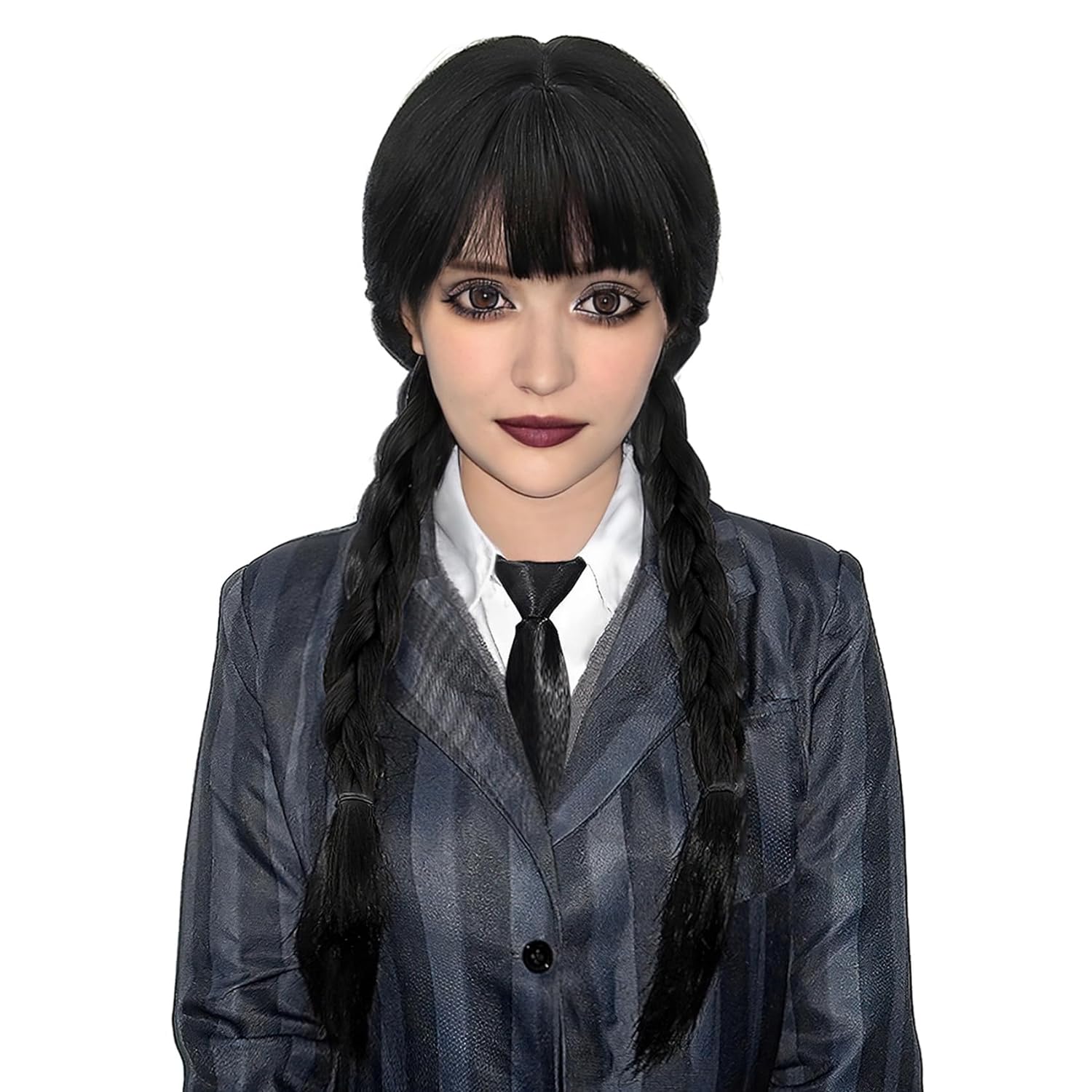 Synthetic Braided Wigs For Black Women - Peluca trenzada negra larga para mujer,