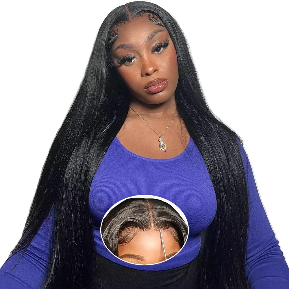 Human Hair Wigs - Pelucas de encaje completo HD 7x6