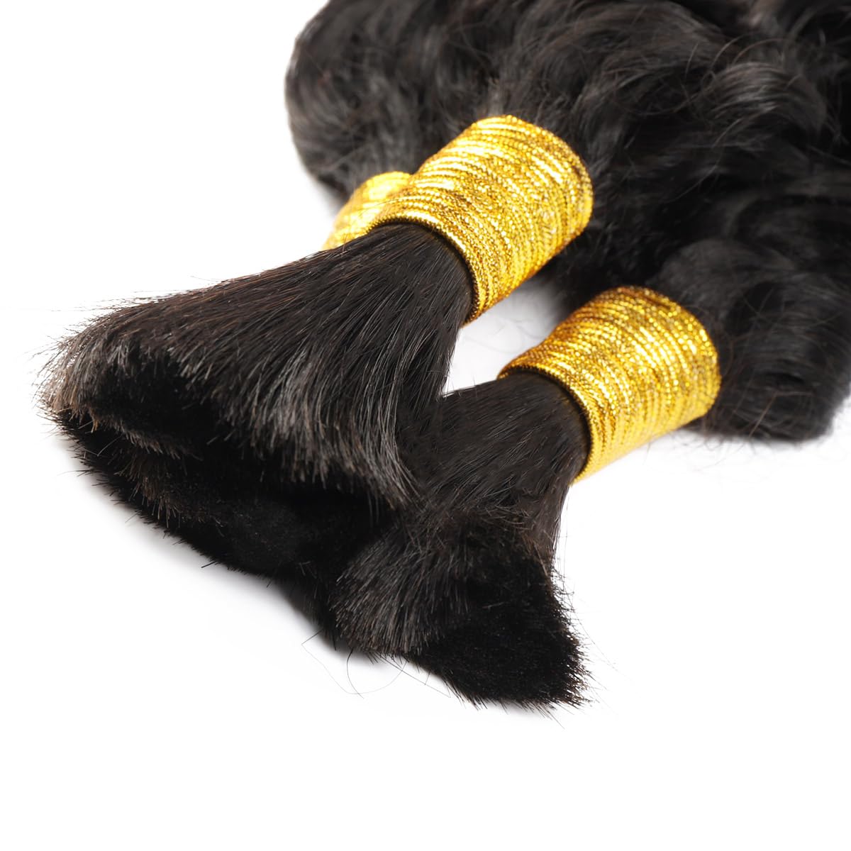 Cabello Humano Ondulado para T - Water Wave Bulk Human Hair For Braiding reseña y precio