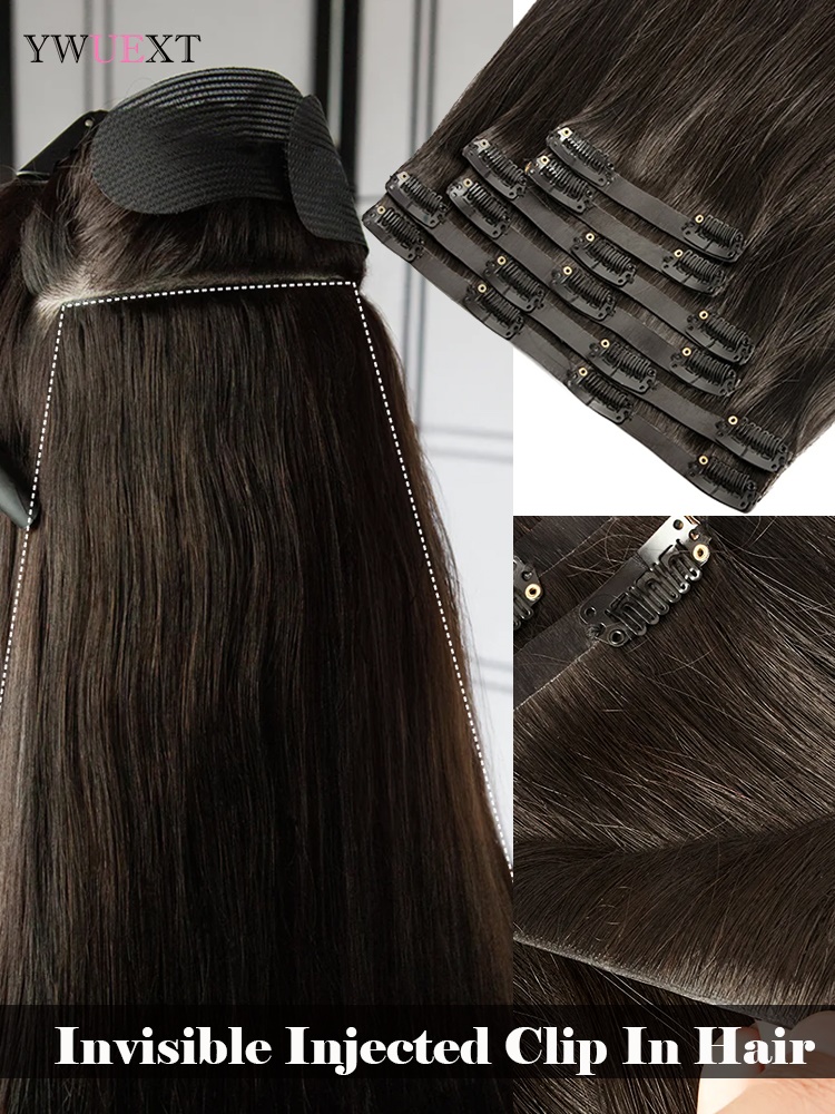 Extensiones de cabello con Cli - Seamless Clip In Hair Extensions Human Hair reseña y precio