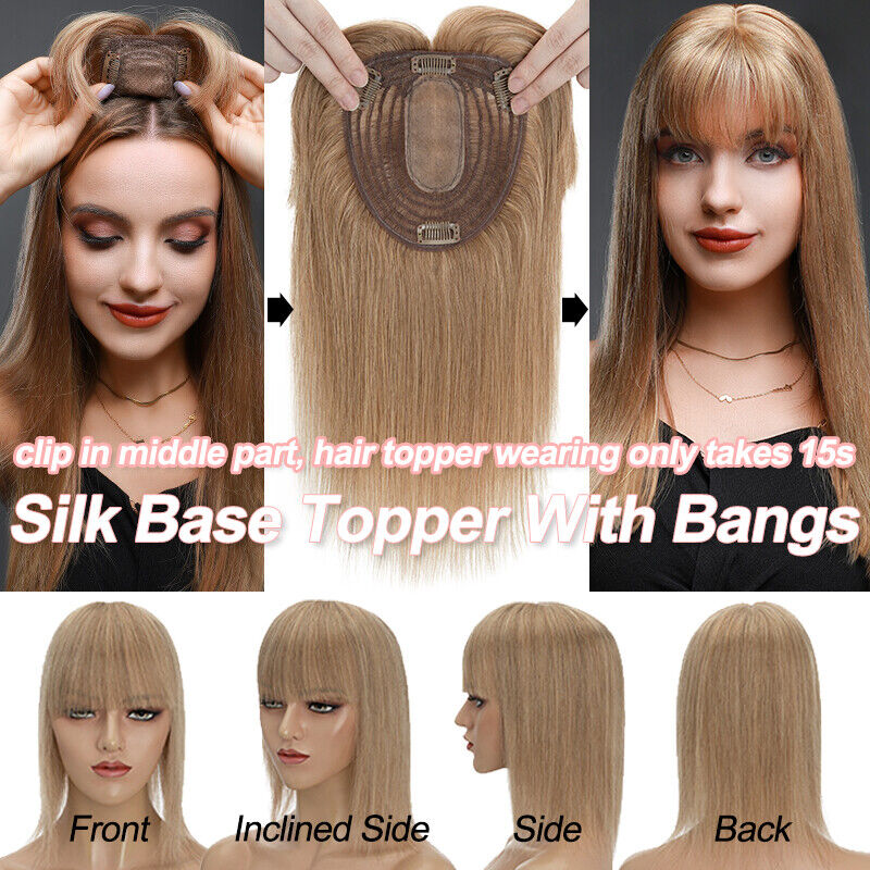 Peluquín con Base de seda para - Seamless Clip In Hair Extensions Human Hair reseña y precio