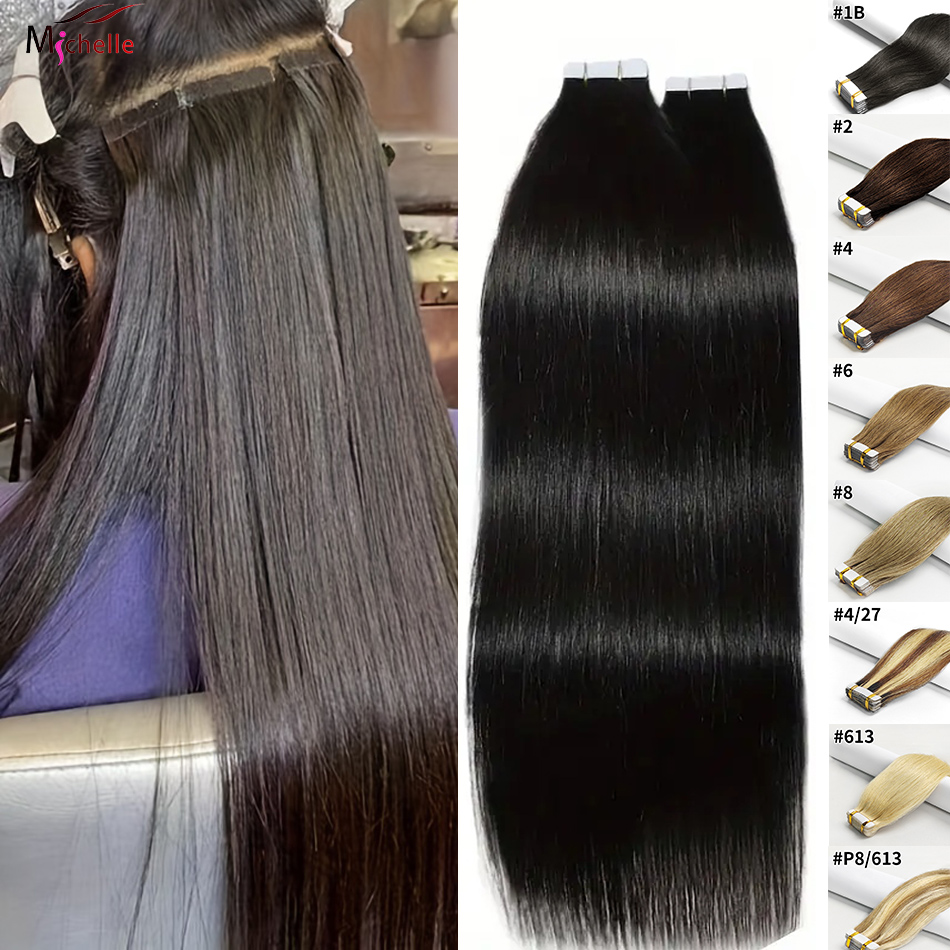 Extensiones de cabello con cin - Invisible Tape In Extensions Real Hair reseña y precio