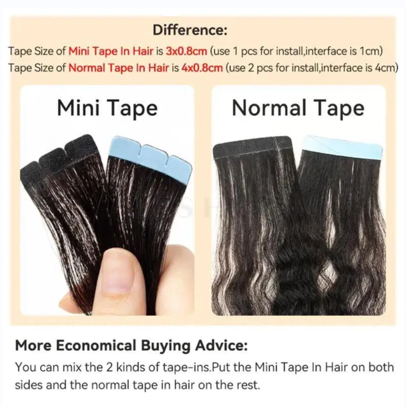 Mini cinta de extensiones de c - Invisible Tape In Extensions Real Hair reseña y precio