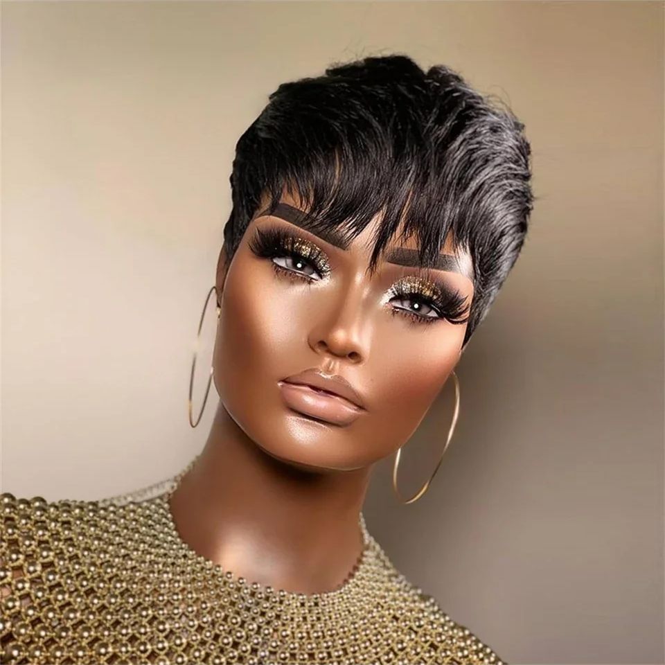 Peluca Bob recta corta, peluca - Short Pixie Cut Wig Human Hair Cheap reseña y precio