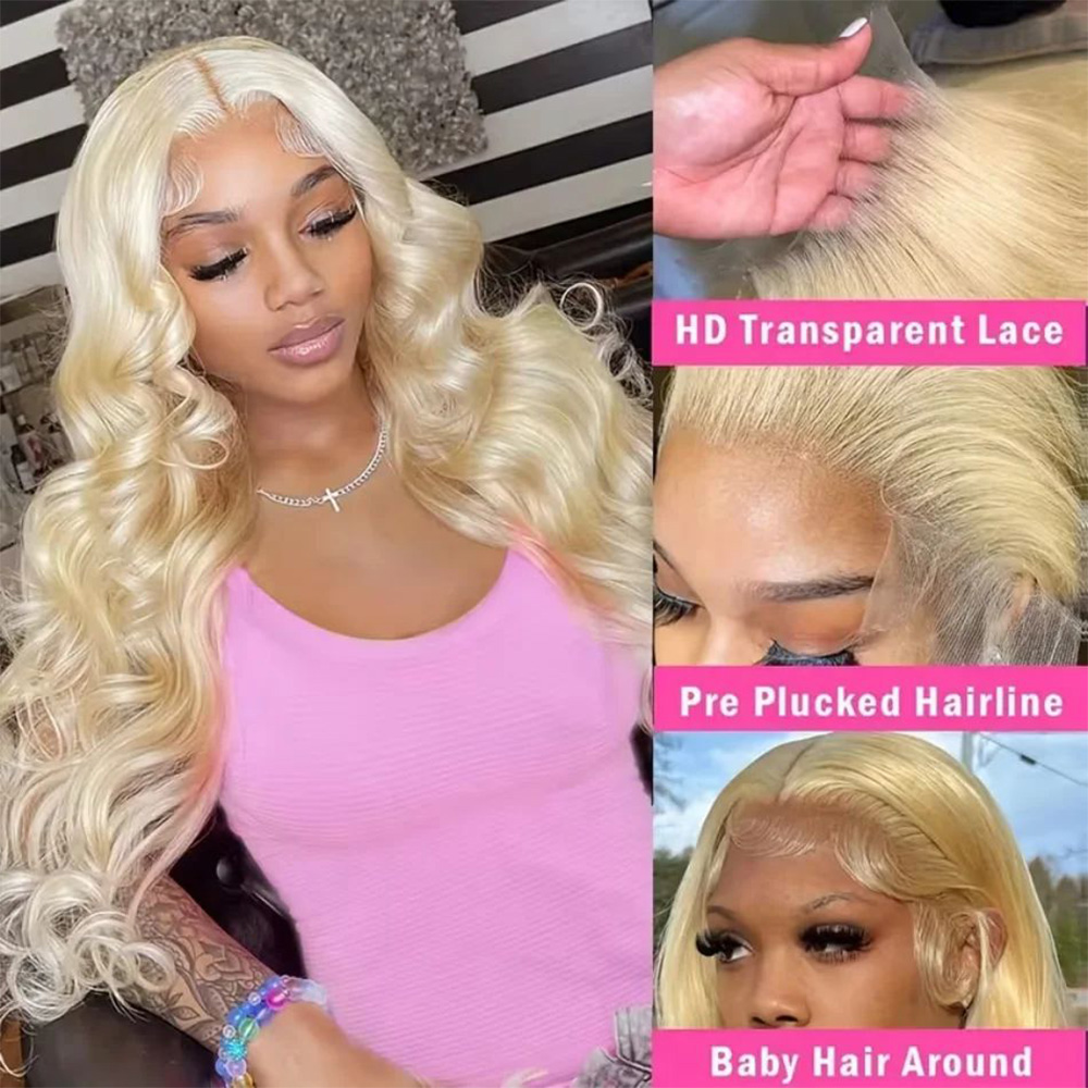 613 13x6 HD Peluca Frontal de  - 613 Blonde Body Wave Lace Front Wig reseña y precio