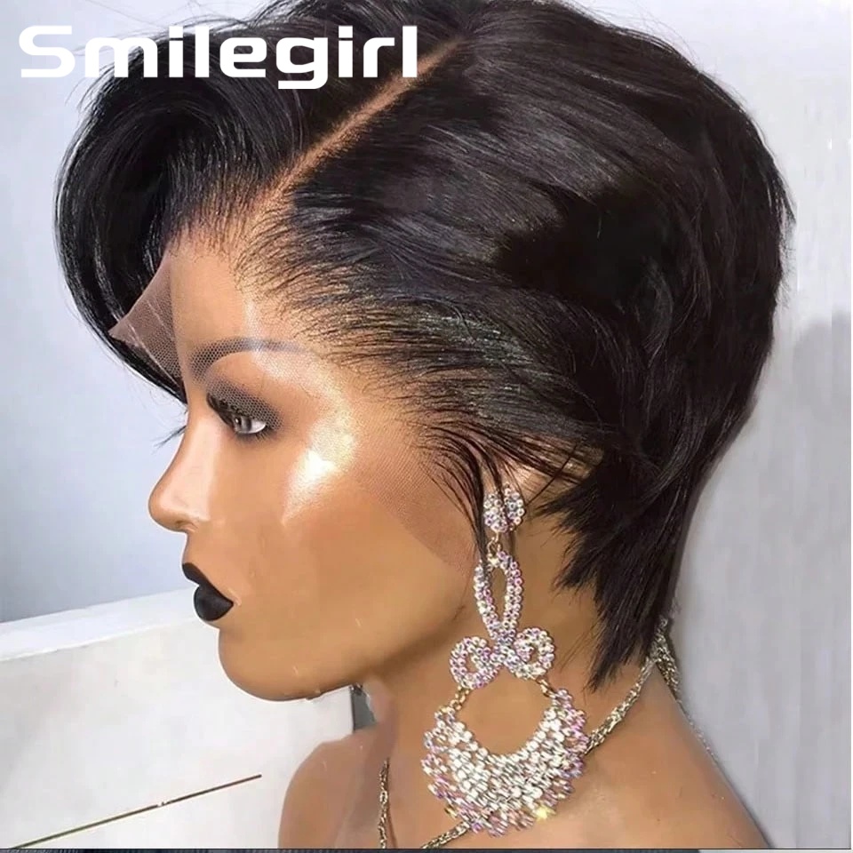 Peluca corta barata al por may - Short Pixie Cut Wig Human Hair Cheap reseña y precio