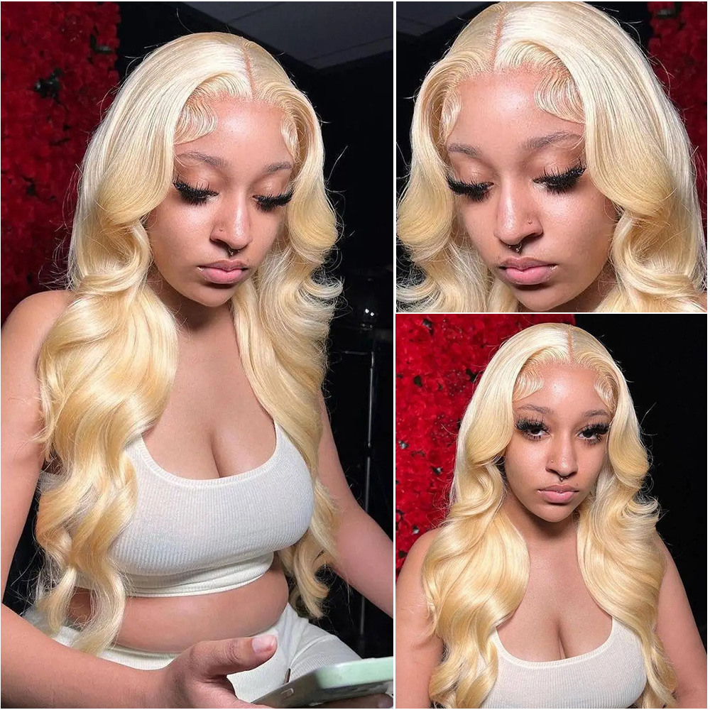 Peluca frontal de encaje trans - 613 Blonde Body Wave Lace Front Wig reseña y precio