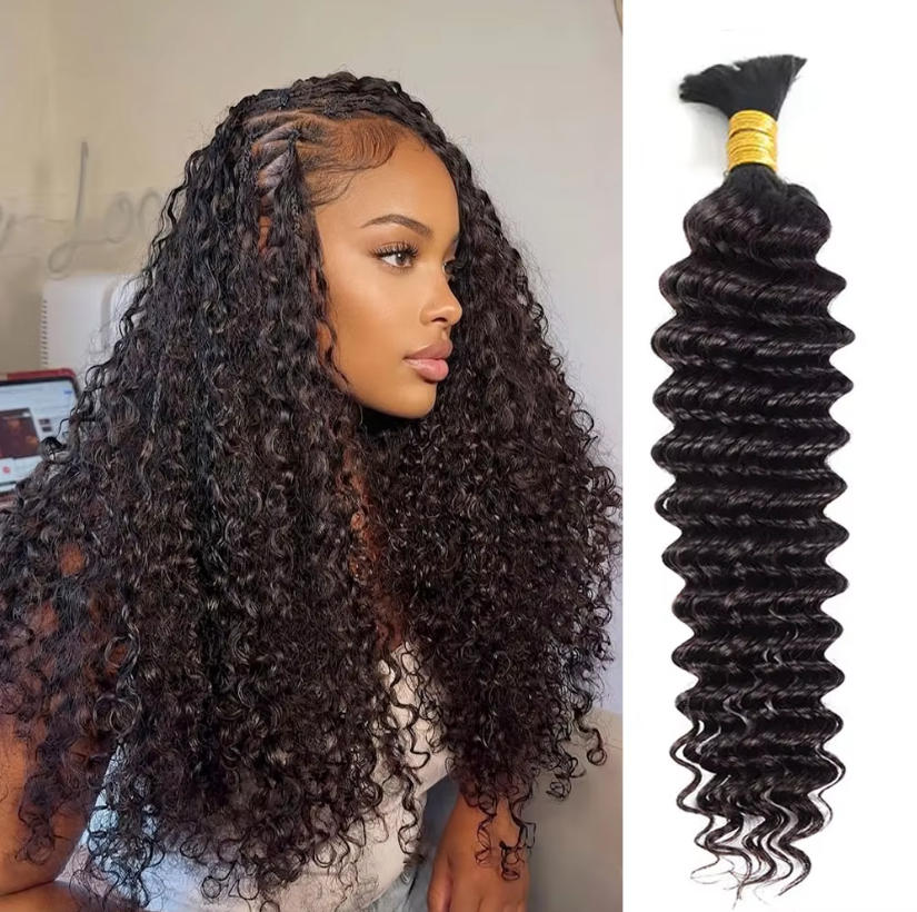 Cabello humano suelto a granel - Water Wave Bulk Human Hair For Braiding reseña y precio