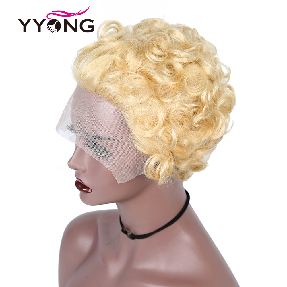 613 Peluca de encaje de corte  - Short Pixie Cut Wig Human Hair Cheap reseña y precio