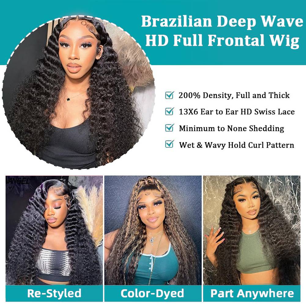 40 46 pulgadas onda profunda 1 - Lace Front Wigs reseña y precio