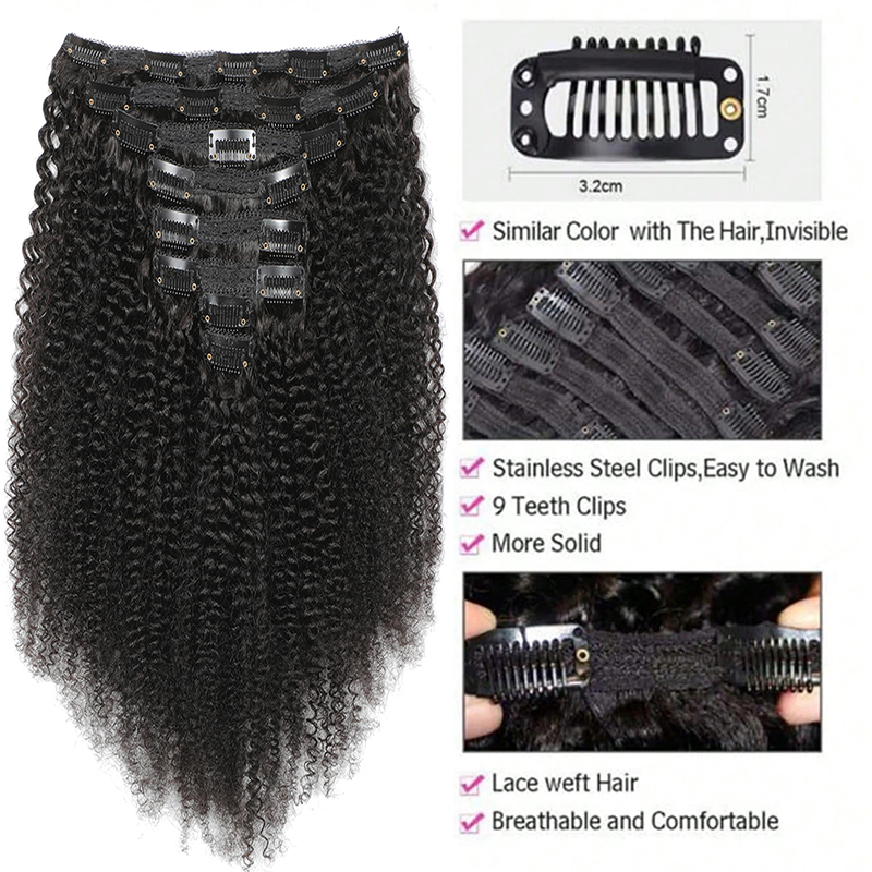 Extensiones de cabello humano  - Seamless Clip In Hair Extensions Human Hair reseña y precio