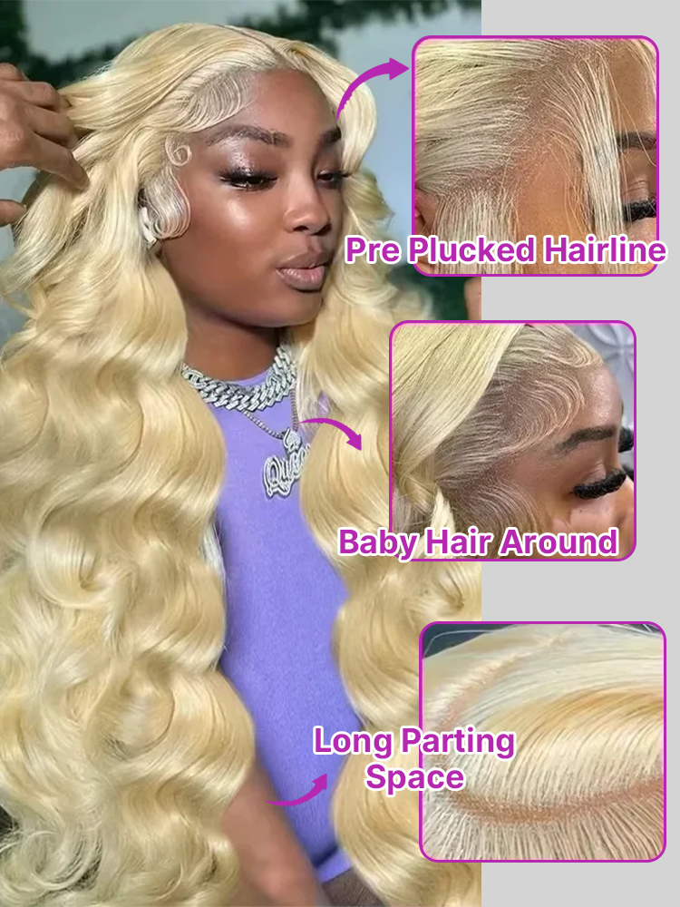 Peluca de Cabello Humano Rubio - 613 Blonde Body Wave Lace Front Wig reseña y precio