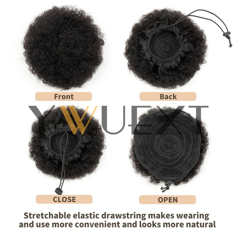 Cola de caballo afro con cordó - Drawstring Afro Curly Puff Ponytail reseña y precio
