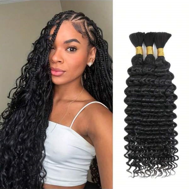 Extensiones de cabello humano  - Water Wave Bulk Human Hair For Braiding reseña y precio