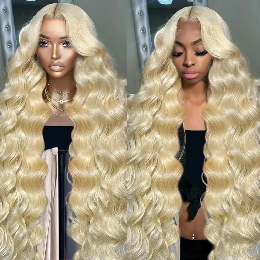 Pelucas de Cabello Humano Rubi - 613 Blonde Body Wave Lace Front Wig reseña y precio