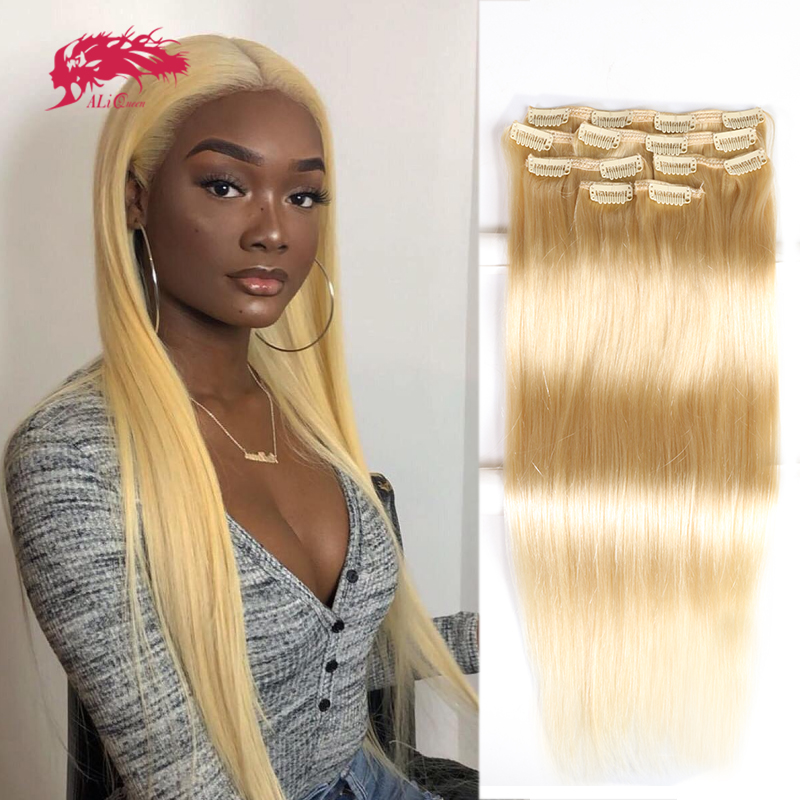 Ali Queen - Extensiones de Cab - Seamless Clip In Hair Extensions Human Hair reseña y precio