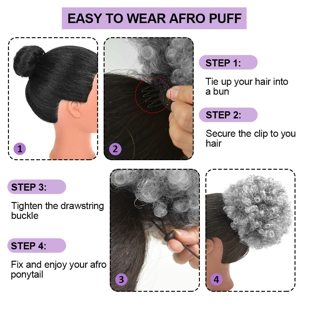 Cola de Caballo Afro con Cordó - Drawstring Afro Curly Puff Ponytail reseña y precio