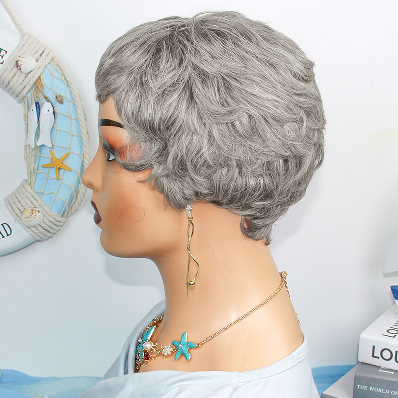 Pelucas cortas y rectas de cab - Short Pixie Cut Wig Human Hair Cheap reseña y precio