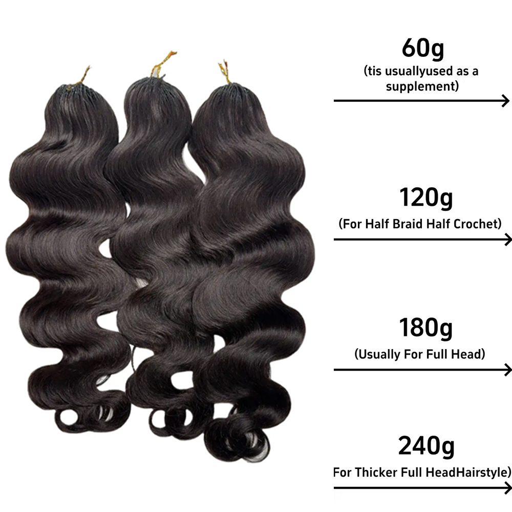 Extensiones de Cabello Humano  - Water Wave Bulk Human Hair For Braiding reseña y precio