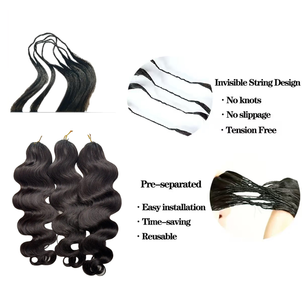 Extensiones de Cabello Humano  - Water Wave Bulk Human Hair For Braiding reseña y precio
