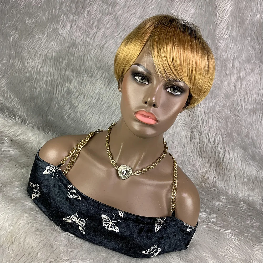Peluca de cabello Remy corto d - Short Pixie Cut Wig Human Hair Cheap reseña y precio