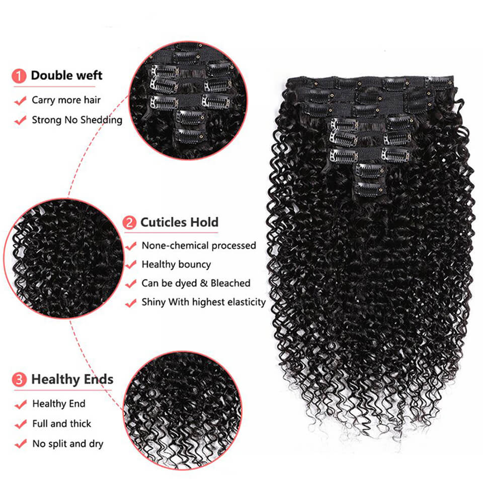 Extensiones de cabello humano  - Seamless Clip In Hair Extensions Human Hair reseña y precio