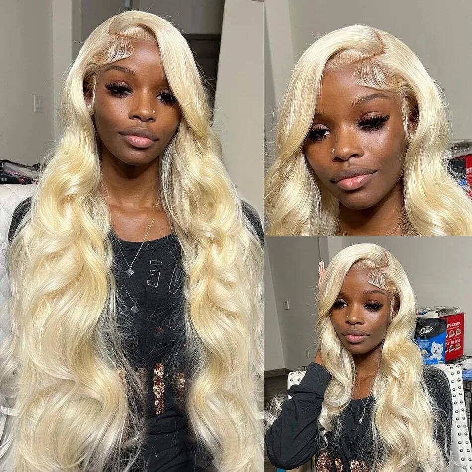 Peluca frontal de encaje trans - 613 Blonde Body Wave Lace Front Wig reseña y precio
