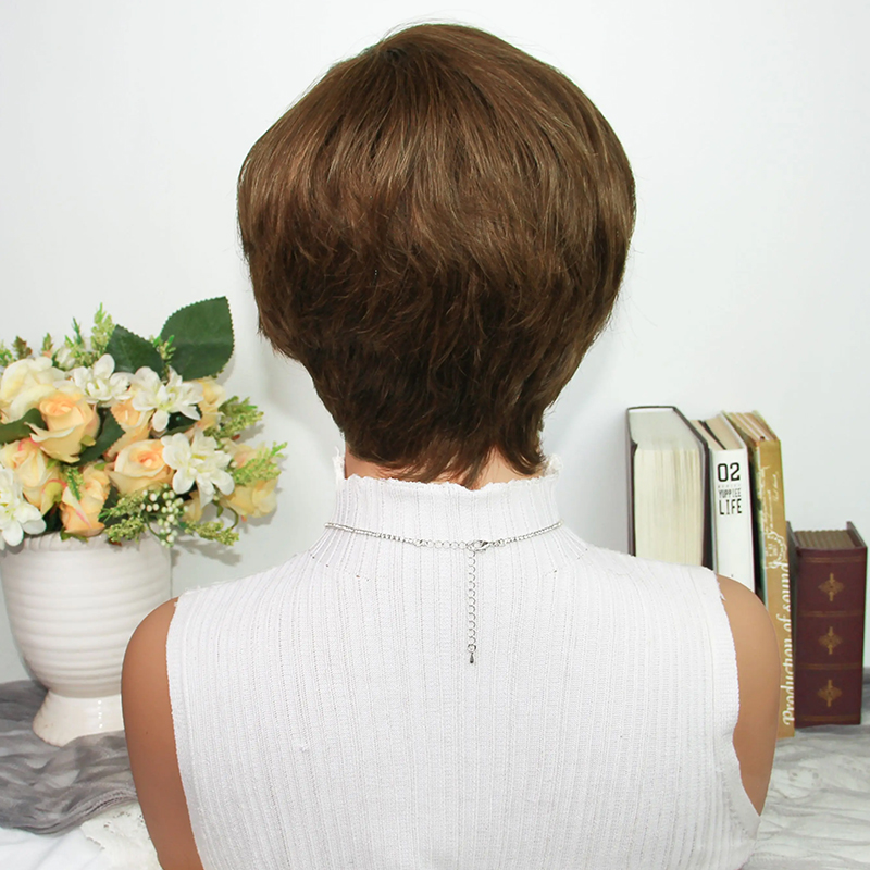 Pelucas de Cabello Humano con  - Short Pixie Cut Wig Human Hair Cheap reseña y precio